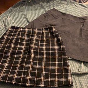 Two Express wool skirts